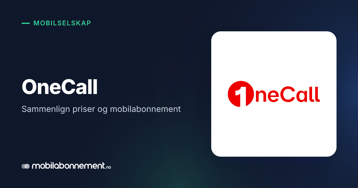 OneCall mobilabonnement (2026) – Priser, dekning og vurdering